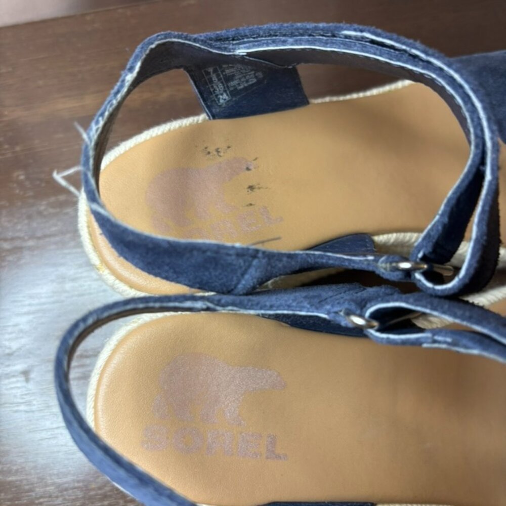 Sorel Navy Espadrille Wedge - Picture 5 of 9